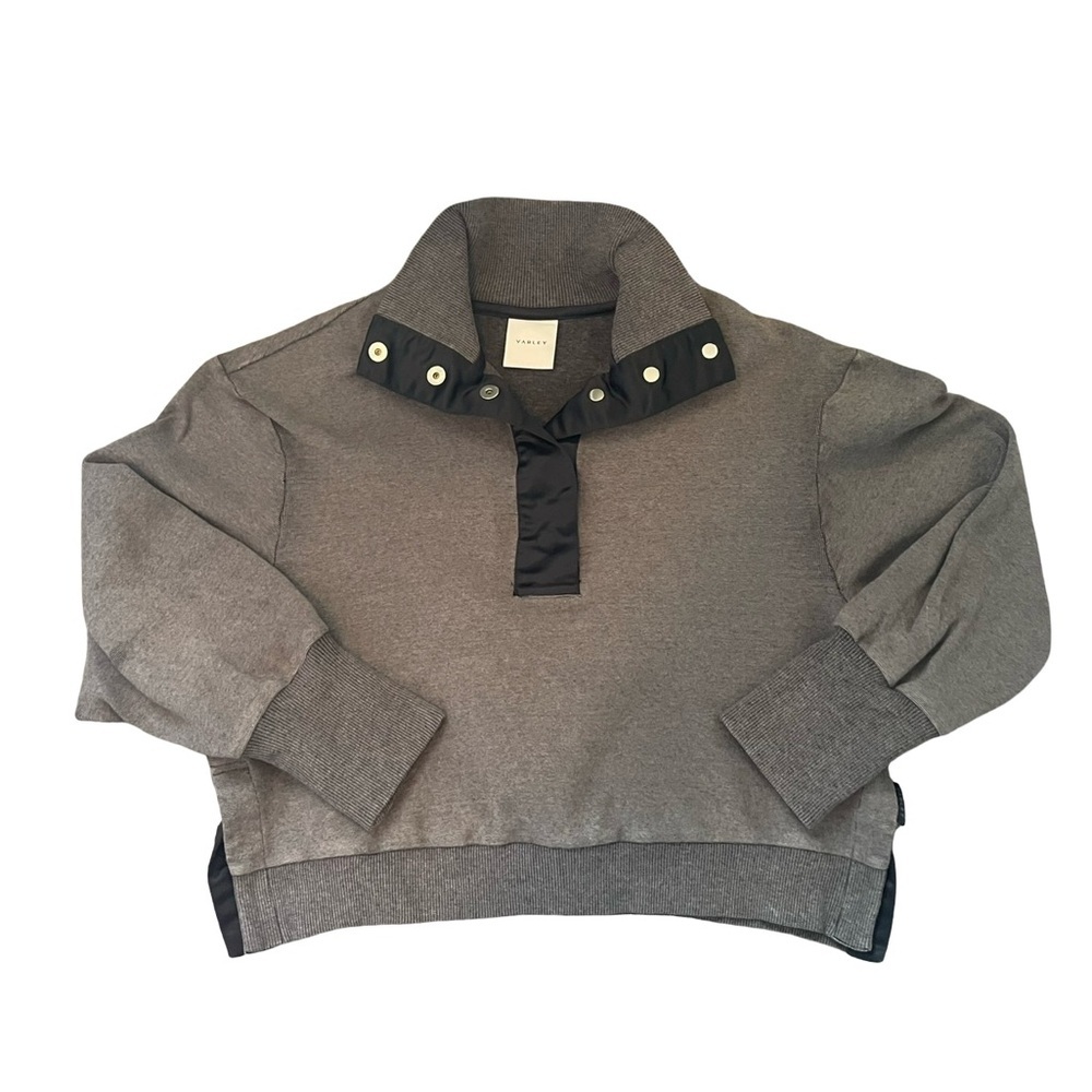 Varley Huston Rib Pique Sweatshirt Size Small Neutral Athleisure